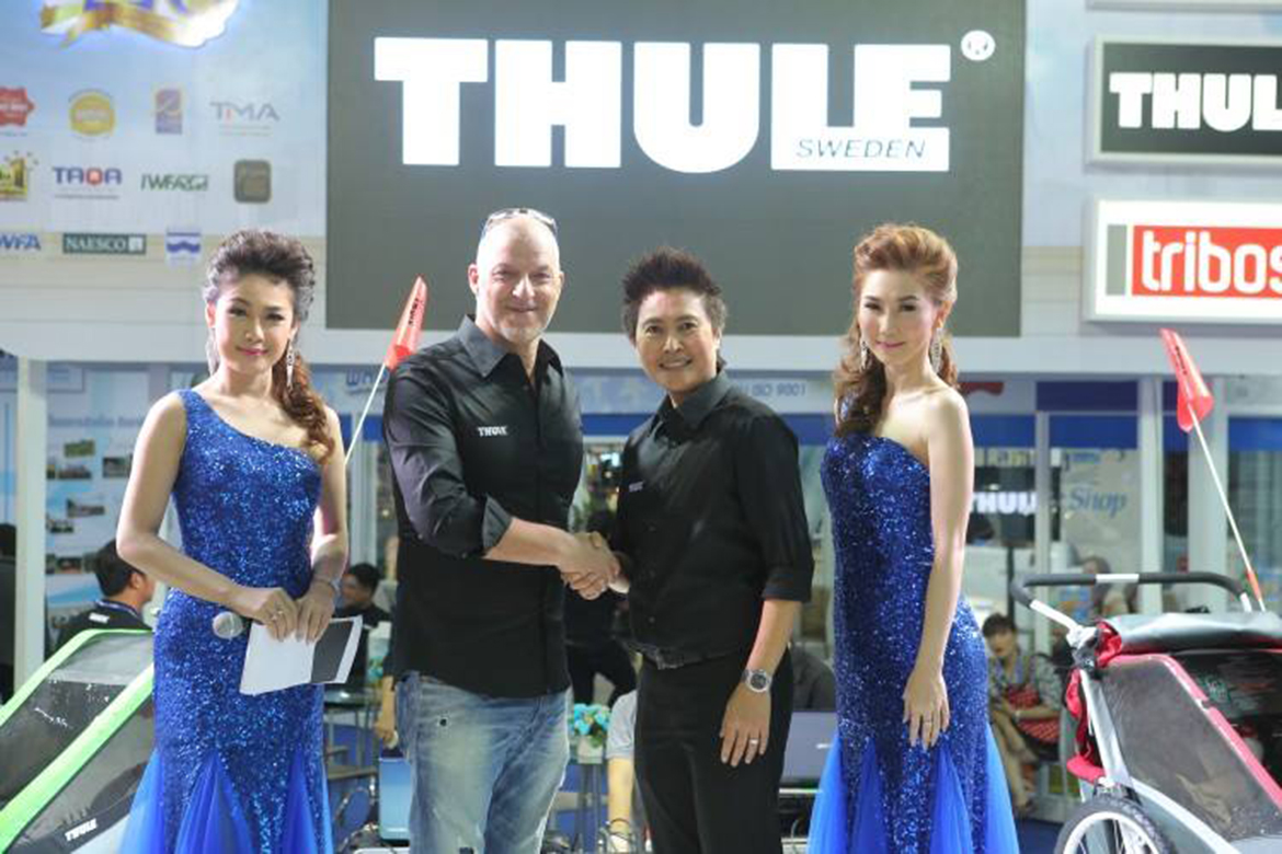 Techno Sell (Frey) Company Limited officially launches Thule's stroller product line in Thailand at the Motor Show 2018.