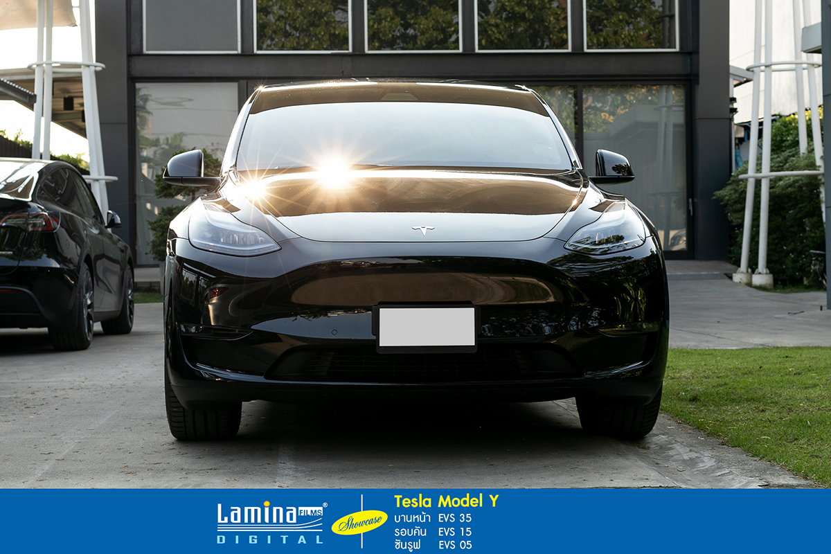 ติดฟิล์มรถยนต์ไฟฟ้า lamina evs boost Tesla Model Y 2