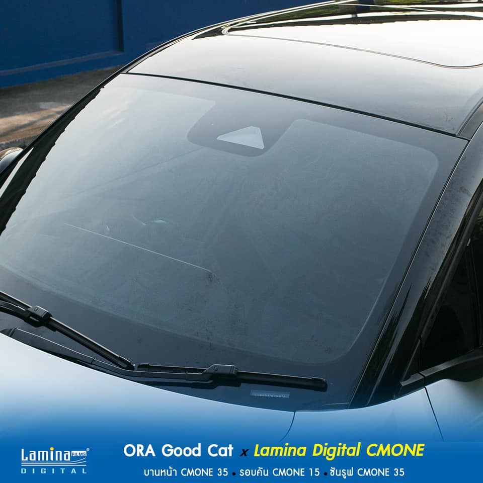 ORA Good Cat บานหน้าติดฟิล์ม Lamina CM ONE 35% ป้องกันรังสี UV และลดแสงสะท้อน