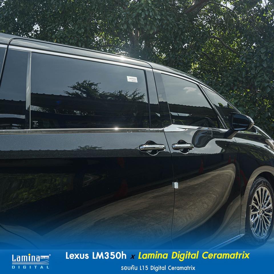 Lexus LM350h สีดำสุดหรู ติดตั้งฟิล์มเซรามิค Lamina Digital Ceramatrix รอบคัน