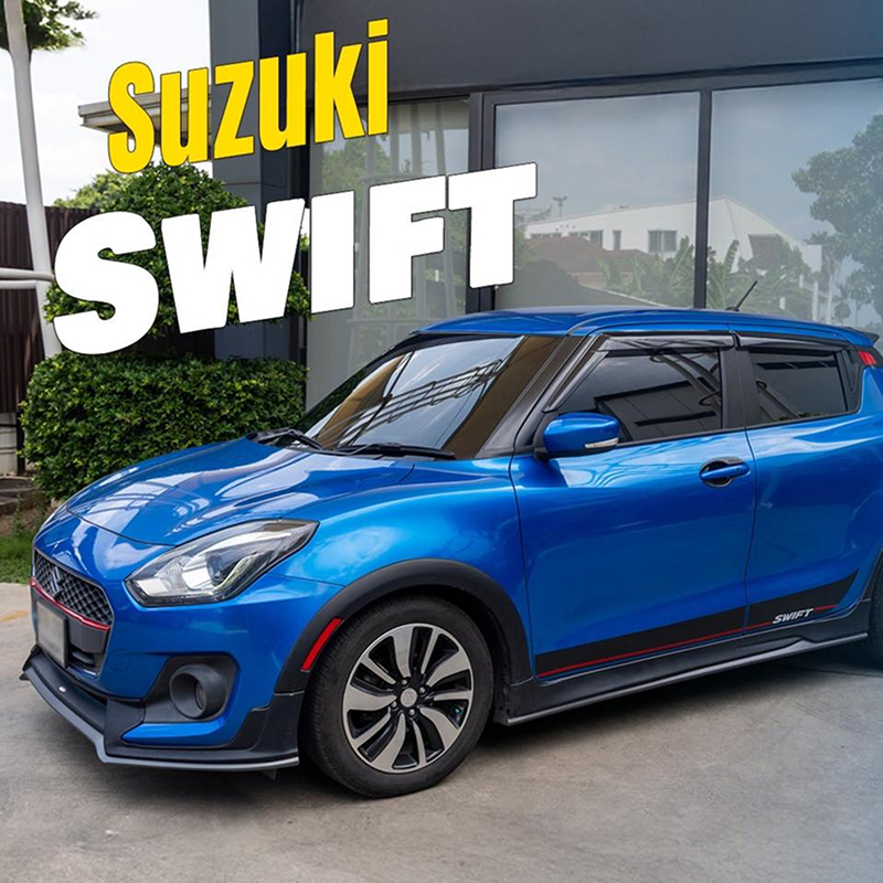Suzuki Swift ขับสนุก สุดเท่ คันนี้ เลือกติดตั้ง Lamina Digital Ceramic IRIS Boost ฟิล์มถนอมสายตา ขับสบายด้วย กันร้อนเยี่ยม ท้าพิสูจน์การลดความร้อนด้วยค่า TSER บานหน้า Ceramic iRIS 35 (ความเข้ม 40%) รอบคัน Ceramic iRIS 05 (ความเข้ม 80%) ราคาติดตั้งมาตรฐาน 15,000.-* (ไม่รวมซันรูฟ)