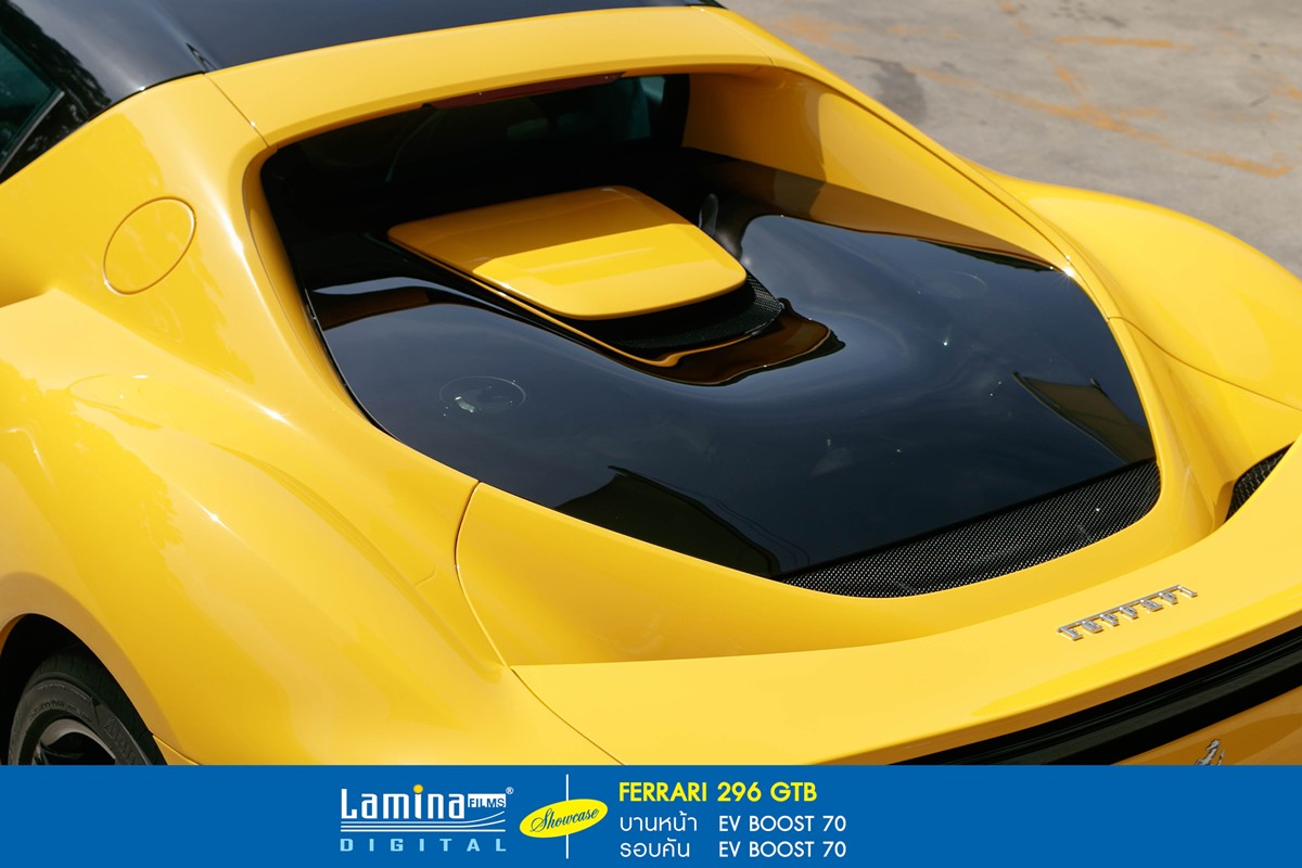 ติดฟิล์มรถยนต์ไฟฟ้า lamina ev boost Ferrari 296 GTB 3