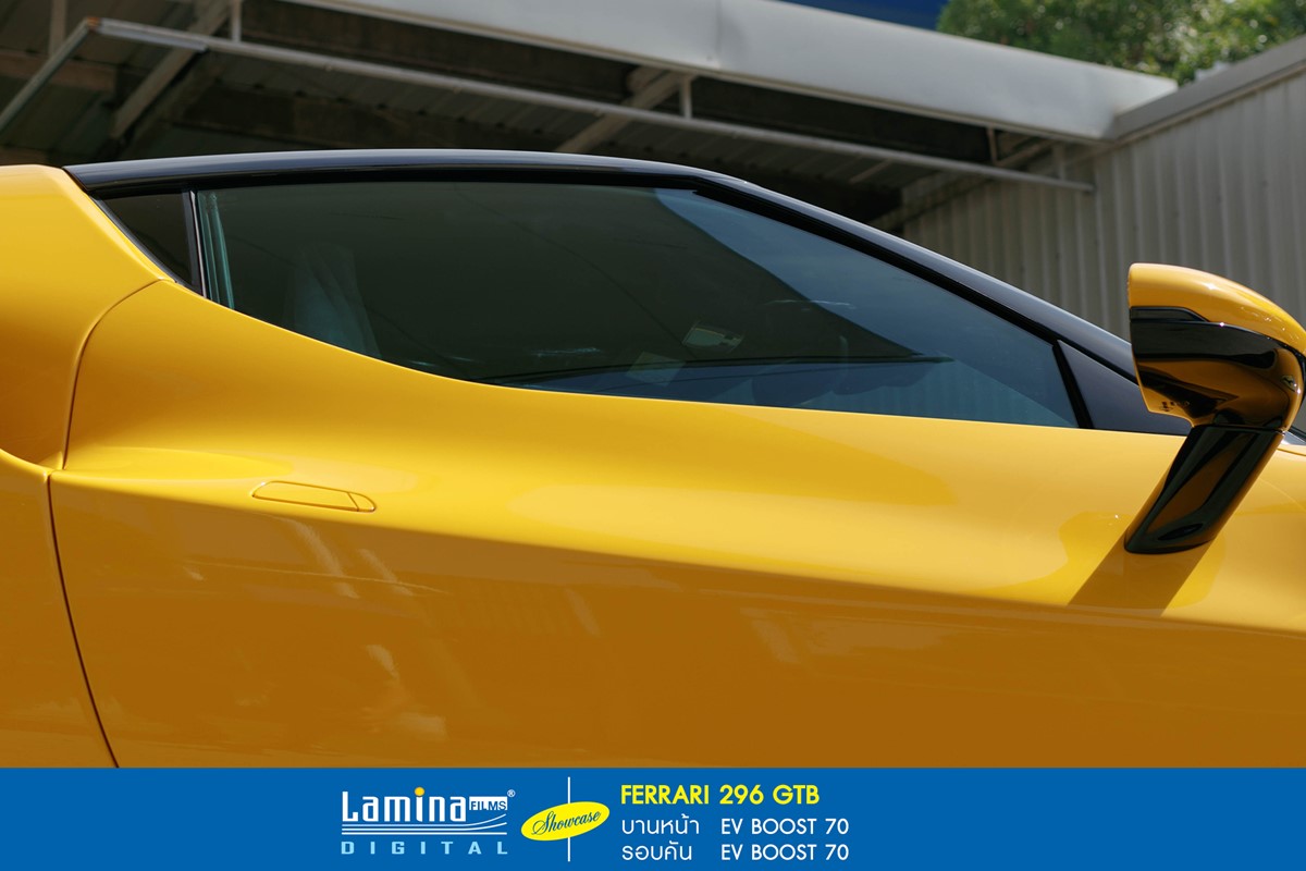 ติดฟิล์มรถยนต์ไฟฟ้า lamina ev boost Ferrari 296 GTB 4