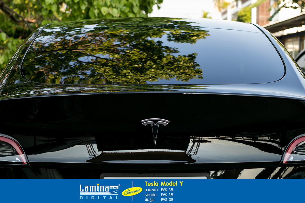 ติดฟิล์มรถยนต์ไฟฟ้า lamina evs boost Tesla Model Y 6