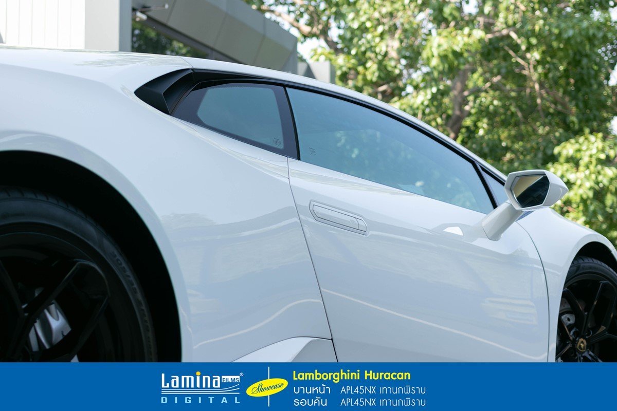 ฟิล์มดำ ฟิล์มสีชา lamina executive series Lamborghini Huracan 4