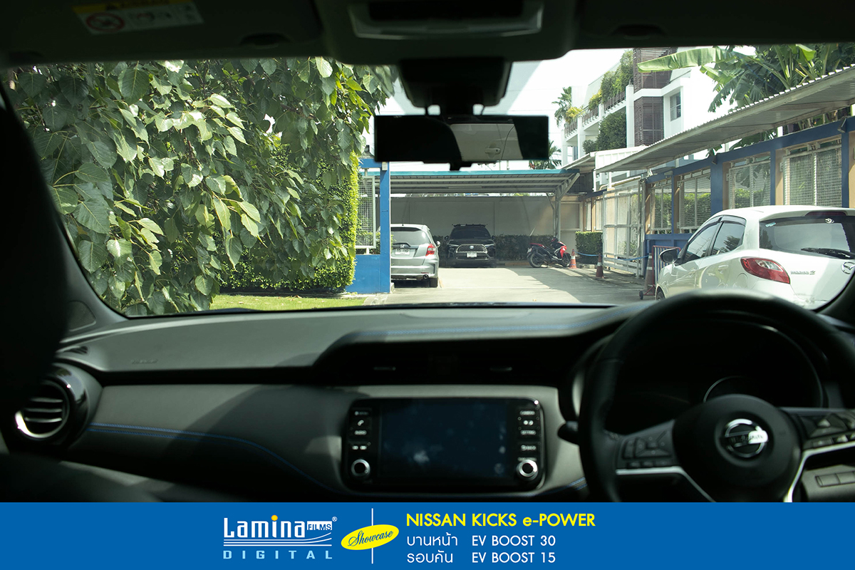 ติดฟิล์มรถยนต์ไฟฟ้า lamina ev boost nissan kicks e-power 6