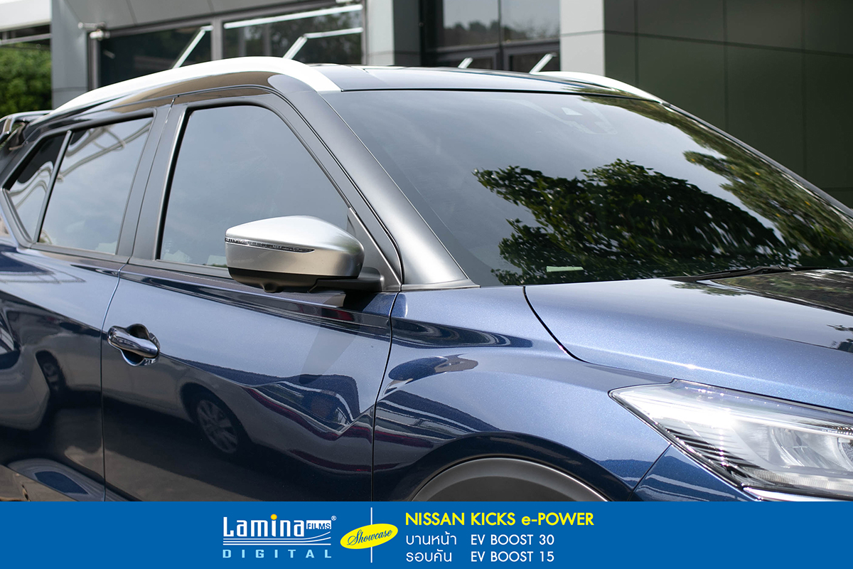 ติดฟิล์มรถยนต์ไฟฟ้า lamina ev boost nissan kicks e-power 2