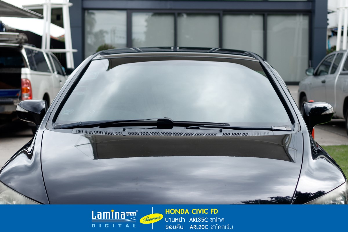 ฟิล์มดำ ฟิล์มสีชา lamina executive series Honda Civic FD 5