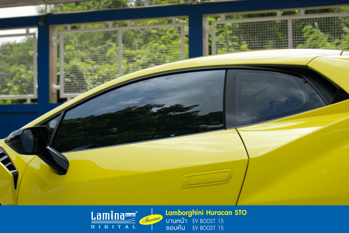 ติดฟิล์มรถยนต์ไฟฟ้า lamina ev boost Lamborghini Huracan STO 1