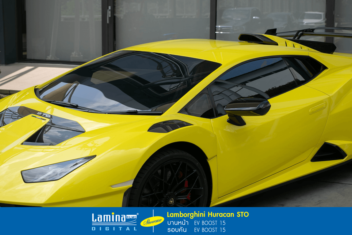 ติดฟิล์มรถยนต์ไฟฟ้า lamina ev boost Lamborghini Huracan STO 4