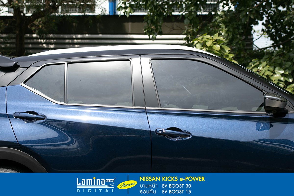 ติดฟิล์มรถยนต์ไฟฟ้า lamina ev boost nissan kicks e-power 5